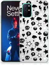 Telefoonhoesje OnePlus 8T Silicone Back Cover Silver Punk