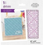 Gemini - Embossingfolder 15x15 cm - Trellis Swirls