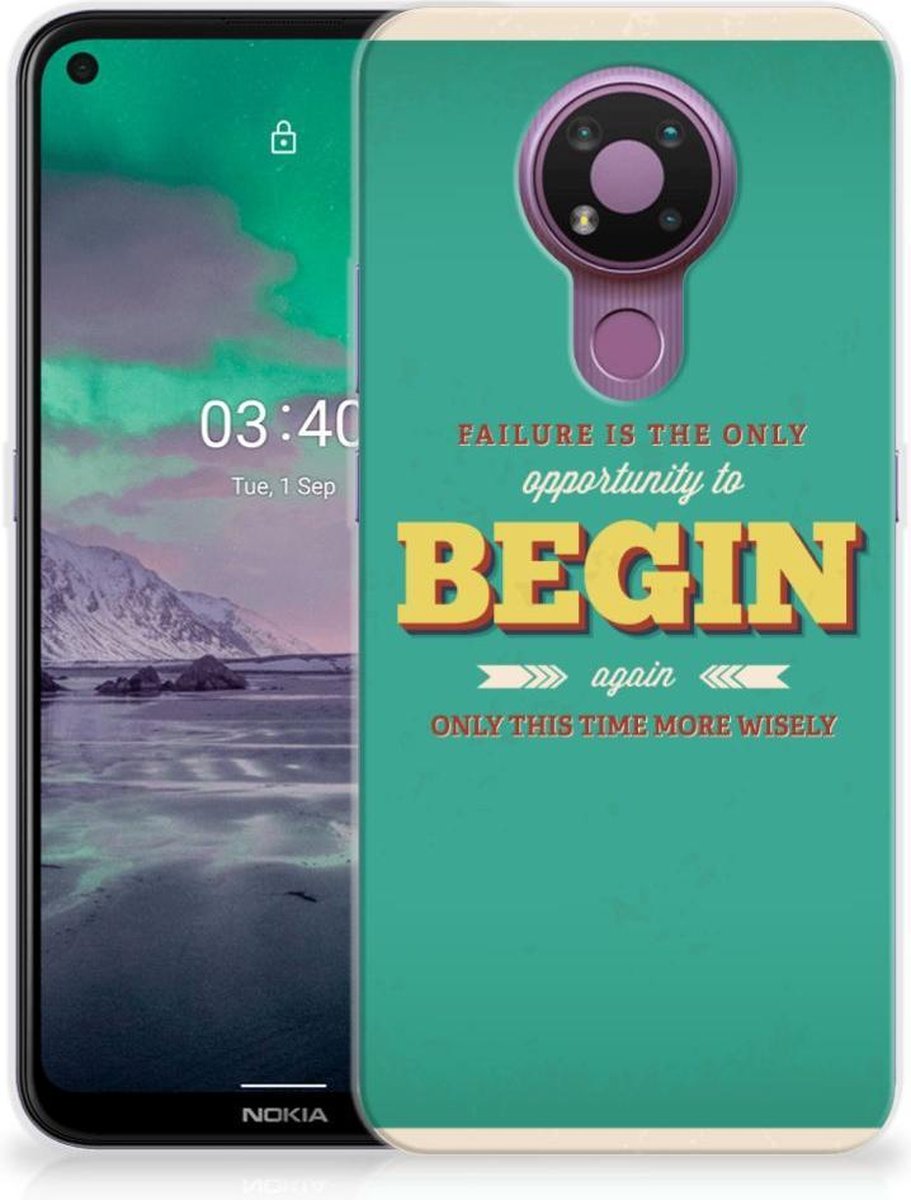 Nokia 3.4 Siliconen hoesje met naam Quote Begin