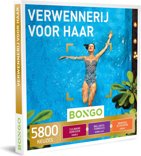 Bongo Bon - Verwennerij voor Haar Cadeaubon - Cadeaukaart cadeau voor man of vrouw | 5800 belevenissen: culinair, wellness, actief en meer