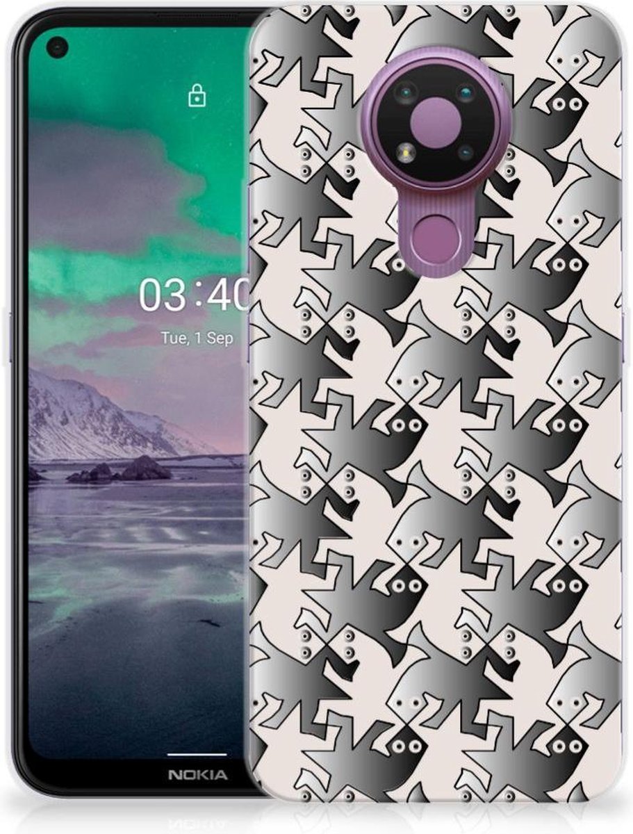 Nokia 3.4 TPU Hoesje Salamander Grey