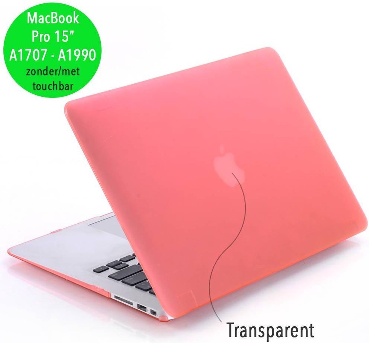 Lunso - cover hoes - MacBook Pro 15 inch (2016-2020) - mat roze - Model