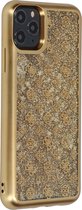Goud hoesje van Guess - Backcover - Glitter - iPhone 11 Pro Max - 4G Peony - GUHCN65PEOLGGO