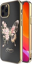 Butterfly BackCover met Swarovski® Crystals - Hoesje - Telefoonhoesje - iPhone 12 mini - Goud