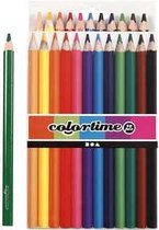 Colortime kleurpotloden, vulling: 5 mm,  jumbo , diverse kleuren, Jumbo, 12stuks