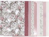 Design Papierblok - Beige - Bruin - Roze - Wit - 21x30 cm - 120+128 grams - Vivi Gade - 24 vel