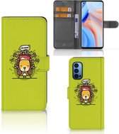 Smartphone Hoesje OPPO Reno 4 Pro 5G Flipcover Doggy Biscuit