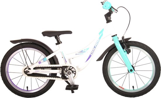 Vélo pour enfants Volare Glamour - Filles - 16 pouces - Nacre Vert Menthe - Prime Collection