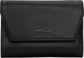 Matt & Nat Tri-fold portemonnees Vera Small Vintage Wallet Zwart