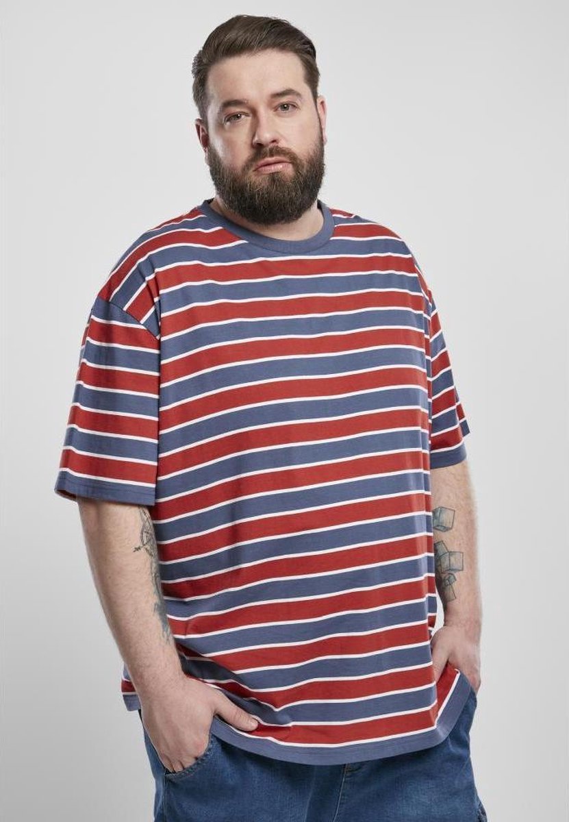 Urban Classics Yarn Dyed Oversized Board Stripe Mens Tshirt M Multicolours Multicolor
