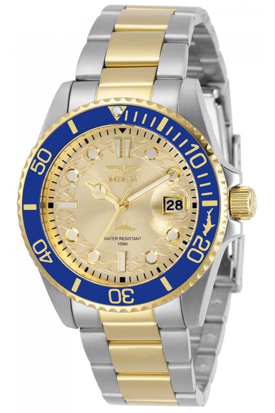 Invicta Pro Diver Horloge – 43 Mm Roestvrij Staal, Quartz, 10 Bar Waterdicht