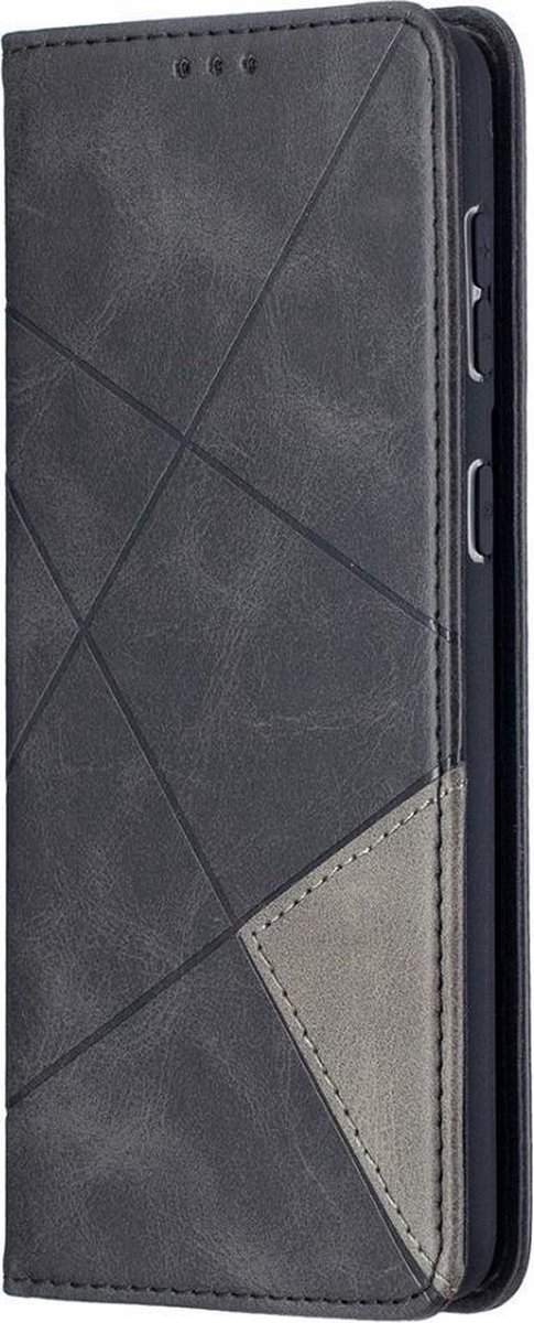 Geometric Book Case - Samsung Galaxy S21 Plus Hoesje - Zwart