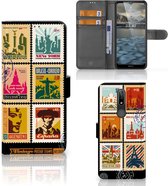 Telefoonhoesje Nokia 2.4 Flipcover Design Postzegels