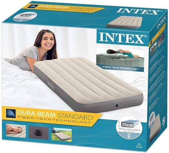 Intex Deluxe Single-High Twin Luchtbed - 1-persoons - 191x99x25 cm
