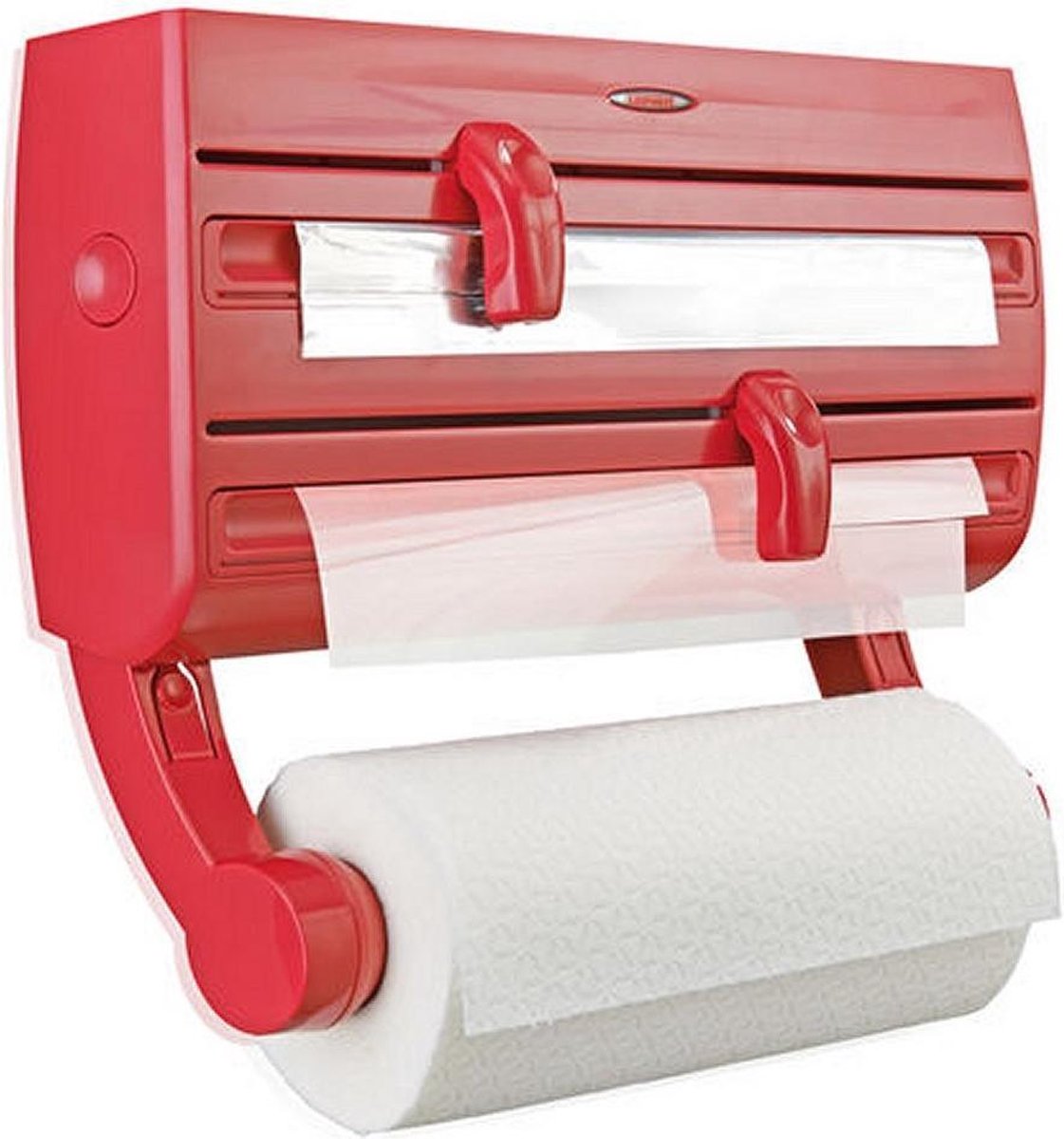 Leifheit 25776 Parat F2 Wandmodel Rollenhouder 3 Rollen Rood | bol.com