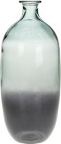 Vaas van gerecycled glas grijs 38 cm