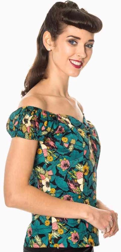 Dancing Days Tops épaules denudées dénudées -XL- TROPICAL HOLIDAY Zwart