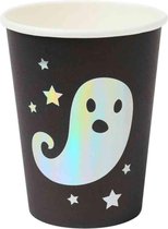 Smiffys - Ghost Tableware Party Cups Halloween Decoration - Zwart