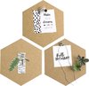 foto van Dresz Kurk Prikbord | Zeshoek | Zelfklevend | 20 x 23 x 0,7 cm | Set van 3 Stuks