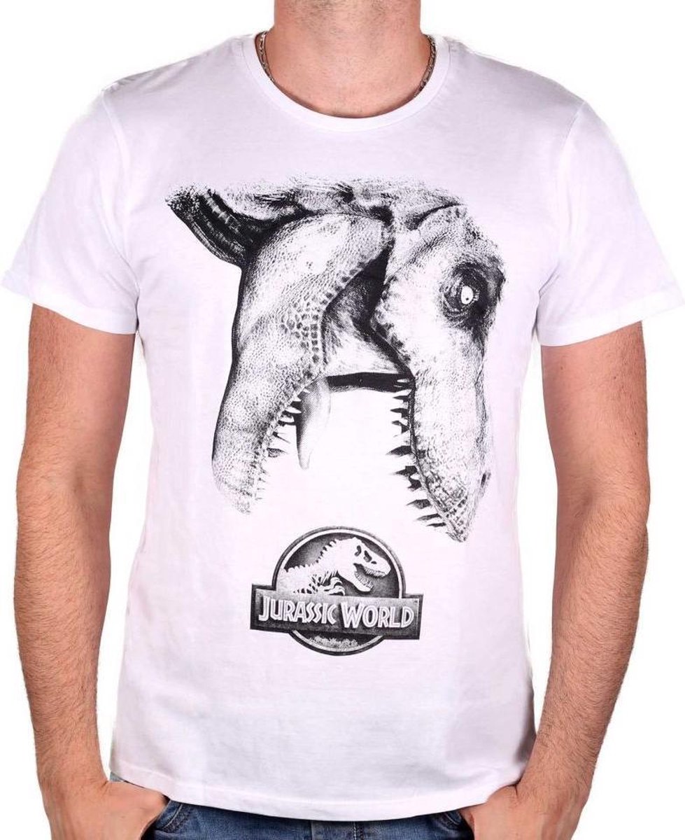 Jurassic World - Tyrannosaur Logo White T-Shirt L