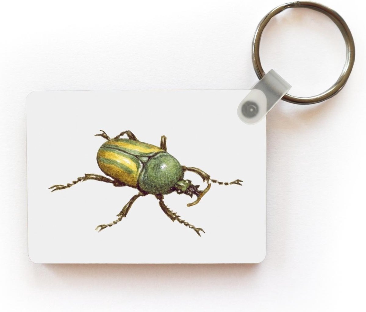 Sleutelhanger - Kever - Insecten - Waterverf - Uitdeelcadeautjes - Plastic