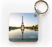 Sleutelhanger - Uitdeelcadeautjes - Reflectie van de Eiffeltoren in het water - Plastic