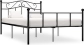 vidaXL Bedframe metaal zwart 120x200 cm