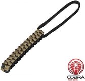 Cobra Tactical Solutions Paracord Sleutelhanger Cuboid - Polycarbonaat - Zwart/Coyote - Survivalset
