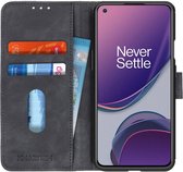 OnePlus 8T Hoesje Retro Wallet Book Case Zwart