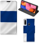 Hoesje Geschikt voor Samsung Galaxy A20s Bookcase Finse Vlag