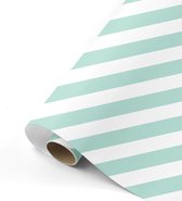 Papier Papier cadeau Bold Lines menthe/blanc 70x200 cm