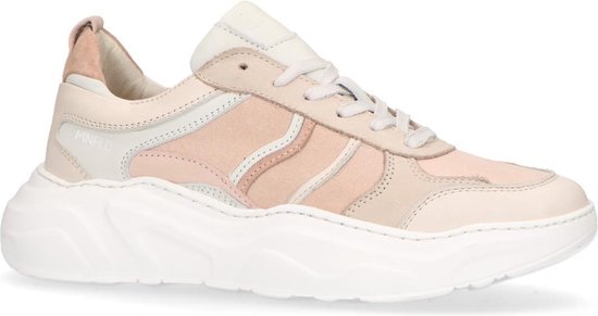 Manfield - Dames - Pastel roze dad sneakers met details - Maat 37 | bol.com