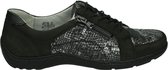 Waldlaufer 496042 Henny - Volwassenen Dames veterschoenen - Kleur: Zwart - Maat: 40