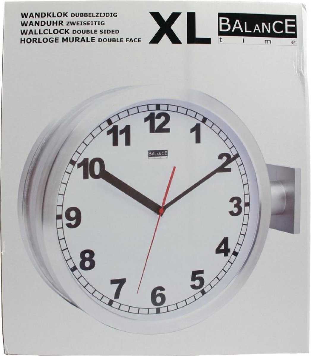 Pasen nauwelijks doneren Balance He-clock-86 Dubbelzijdige Stationsklok | bol.com