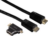 Hama 1.5m HDMI m/m, 1,5 m, HDMI Type A (Standard), HDMI Type A (Standard), 4096 x 2160 pixels, Compatibilité 3D, Noir