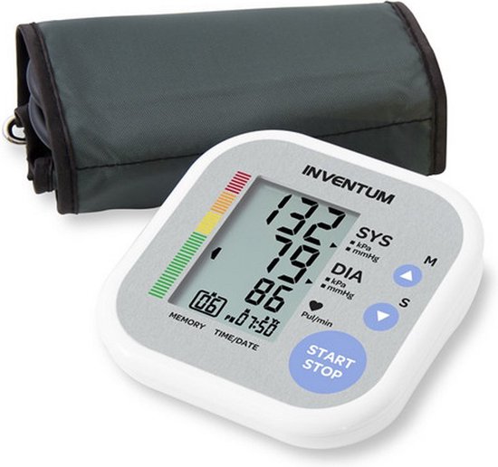 Inventum BDA432 - Bloeddrukmeter bovenarm - Hartslagmeter - Manchet 22 tot 32 cm - Volautomatisch - Onregelmatige hartslag - Inclusief batterijen - Inventum