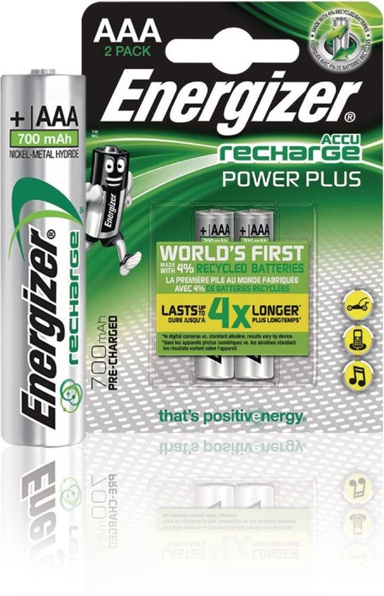 titel plakboek Authenticatie Energizer Power Plus AAA Rechargeable battery Nikkel-Metaalhydride (NiMH) |  bol.com