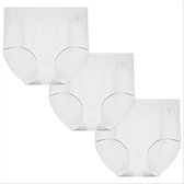 GAUBERT Dames Slip Hoge Taille Naadloos 3-Pack Wit - Maat L