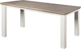 Fleur Eettafel | Wit | Vierkante Poten | 220x100x78