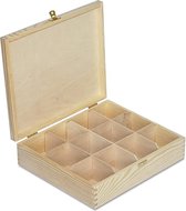 Theedoos - Zinaps Deluxe Houten Theedoos