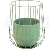 Serax - pot in a cage army green d37 h46