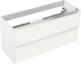 Saqu Salto Slimline onderkast chromen greep 100x39,5 cm Glanzend wit