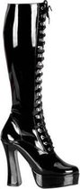 Pleaser - ELECTRA2023 Kniehoge laarzen - US 6 - 36 Shoes - Zwart