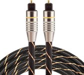 ETK Digital Optical kabel 1,5 meter / toslink audio male to male / Optische kabel nylon series - zwart