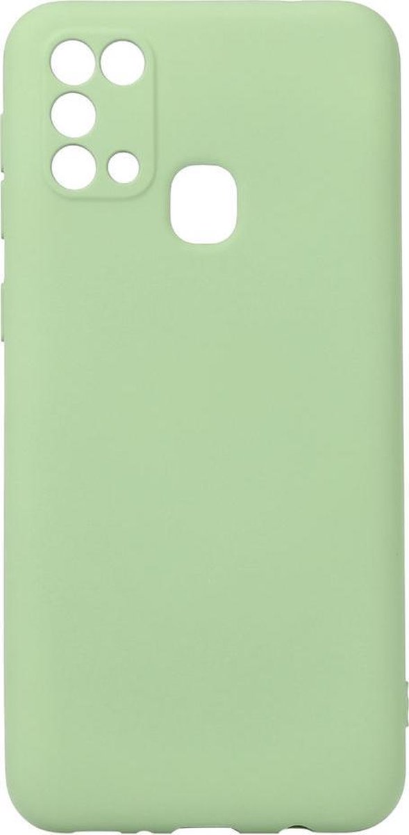 Shop4 - Samsung Galaxy M31 Hoesje - Zachte Back Case Mat Mint Groen