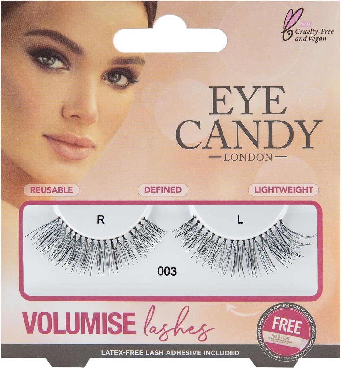 Eye candy wimpers natur. 003 2 st