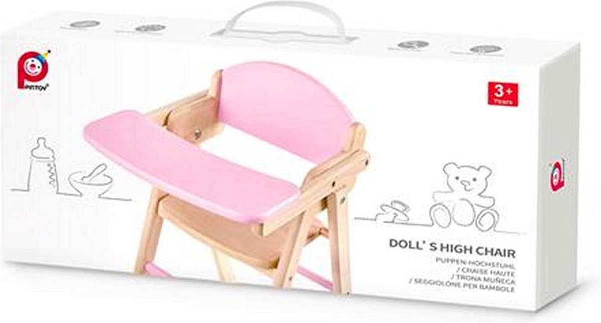 chaise de poupée bois rose Pintoy | Jeux | bol.com