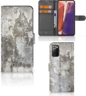 Flipcover Geschikt voor Samsung Galaxy Note 20 Telefoon Hoesje Beton