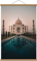 Schoolplaat – Moskee Taj Mahal  - 60x90cm Foto op Textielposter (Wanddecoratie op Schoolplaat)