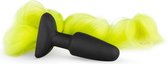 Bundle - Easytoys Fetish Collection - Siliconen Buttplug Met Staart - Geel met glijmiddel